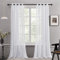 Deconovo Tende per Interni Moderne 2 Pezzi Trasparenti, Tende in Voile per Cameretta Bambini 140x180 CM Bianco