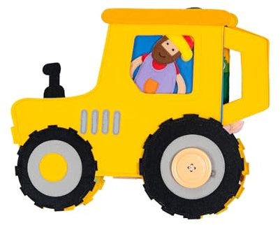 Jolly Designs Travel Buddy Traktor | Montessori Spielbuch & Quiet Book ab 1 Jahr | Sensorik Spielzeug & Busy Board für Kinderwagen, Auto & Reisen | Stoffbuch für Kleinkinder