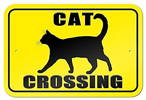 Inga Warnschild Cat Crossing, 20,3 x 30,5 cm