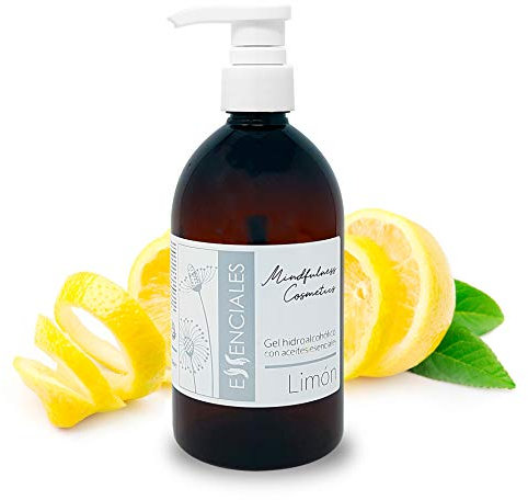 Essenciales Gel hydroalcolique désinfectant avec huiles essentielles 100 % pures 500 ml