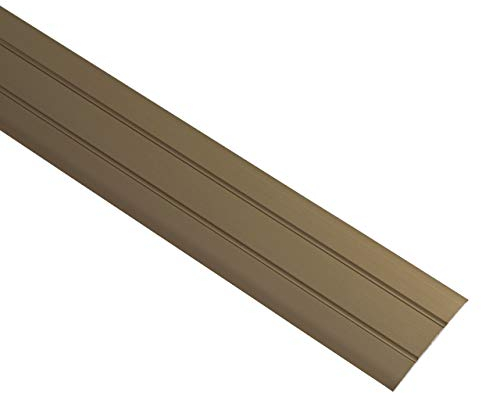 ALPENSTAHL Übergangsprofil selbstklebend | Länge 100 cm | Türschiene Breite: 37 mm | Boden-Schiene flach für Fußböden, Laminat | Zierleiste Aluminium zum Kleben | Alu Bodenprofil Bronze