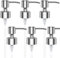 BabyElf Soap Dispenser Pump Head Replacement Spare for Standard 28/400 (26 mm - 28mm) Neck Size - Stainless Steel Brushed Finish (6 Pcs, Silver)