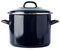 BK Indigo Olla Tradicional Holandesa con Esmalte Alemán y Tapa con Revestimiento Cerámico Antiadherente sin PFAS, 24 cm/8,7 Litros, Inducción, Apta para Lavavajillas y Horno, Negra