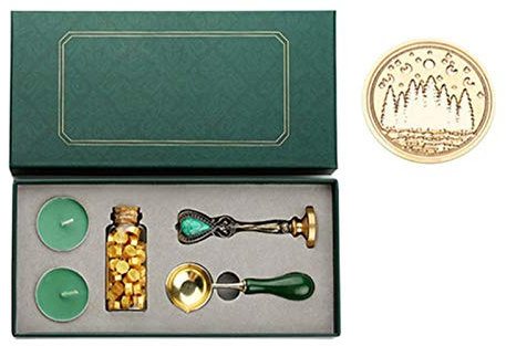 LaceDaisy Siegelwachs Perlen Set Wachssiegel-Stempel-Set Siegelstempel Set Vintage Wachssiegel Stempel für Wachs Siegel Stempel Umschlägen Briefe Hochzeitseinladungen Karten Geschenkbox