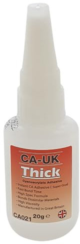 CA-UK Thick Cyanoacrylate Instant Adhesive, High Viscosity, 20g