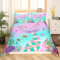 Meerjungfrauen Schwanz Bettbezug Fischschuppen Bettbezug für Kinder Girly 135 x 200 Regenbogen Bettwäsche Set Ozean Leben Meerestier Bettwäsche Pailletten Pastellrosa Pailletten Schlafzimmer Dekor