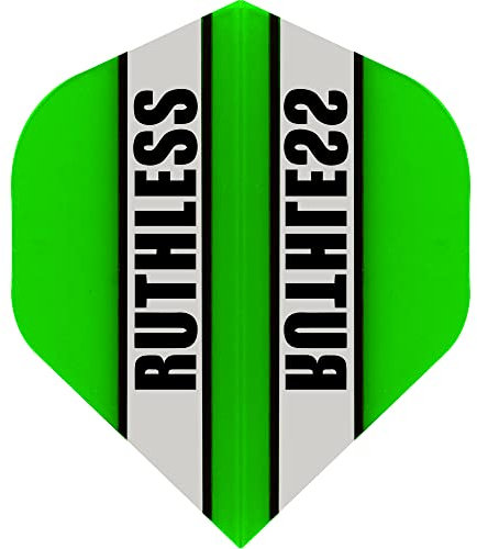 RUTHLESS RX Panel Dart Flight | Extra Stark 100 Mikron | Klar Standard No2 Form, Grün, 10 Sets mit 3 Flights (10XF3521)