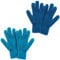 BLMHTWO 2 Paar Staubhandschuh, Mikrofaser Handschuh Waschbar und Wiederverwendbar Staub Reinigung Handschuhe für Pflanzen Küche Autos Spiegel Lampen Jalousien(Blau und Marineblau)