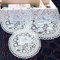 4 Stück Spitzendeckchen Spitze Untersetzer Runden Blumen-Form Matte Tischset Platzsets Tisch Vollhäkel Deckchen Cup Coasters für Esszimmer Küche Bankett Hochzeit Deko 25cm,Rose