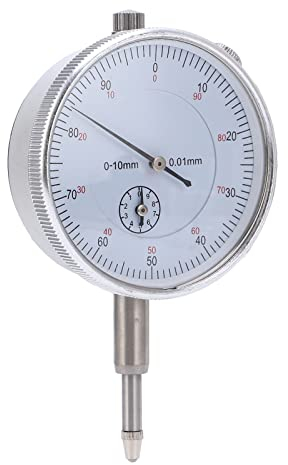 Zeigermessuhr, Eingebettete Messinghülse Hochpräzise Mechanische Messuhr aus Verschleißfestem Edelstahl für Präzise Messungen (0-10mm)