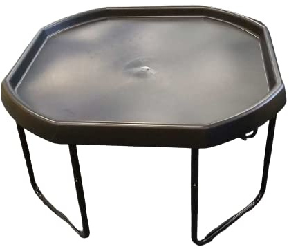 Talking Turtle - Tuff Tray & Stand for Kids - 100cm x 100cm Mixing Play Tray for Sand, Water & Messy Play - Adjustable Height Stand - Ideal for Indoor & Outdoor Activity (Black)