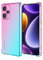 EASSGU Coque pour POCO F5 (6.67 inches), Housse de Protection de Couleur Dégradée Transparente, Étui de Téléphone Anti-Chute et Anti-Rayures - Rose Vert