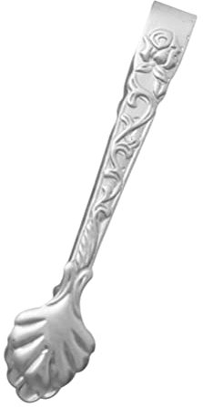 CALLARON Edelstahl Mit Rosendesign Eiswürfel Und Zuckerwürfelzange Für Cocktails Desserts Hochzeiten Und Partys Langlebig Rostfrei Leicht Zu Reinigen Elegantes Küchenutensil