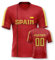 Yolovi Spanien Personalisiertes Fussball Trikot 3D Druck Football Shirt mit Ihrem Namen und Nummer Hip Hop Football Jersey für Herren Damen Kinder, Small-6X-Large