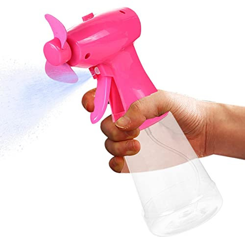 Rianpesn mano con agua nebulizada,Ventilador personal pequeño - rociado agua Ventiladores refrigeración que funcionan con baterías para exteriores, interiores, viajes