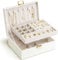 Vlando Jewellery Box, 2 Layers, Jewellery Storage Box, Large, Jewellery Box for Women, Girls, Removable Jewellery Tray for Rings, Earrings, Necklaces, Gift for Women