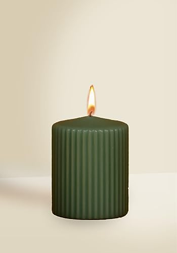 Kopschitz Kerzen Designkerze Retro Stumpenkerze Salbei 90 x Ø 70 mm, 1 Stück