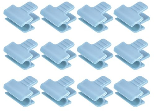 sourcing map Greenhouse Clamps for 7/16 PVC Pipe, 40pcs Greenhouse Film Clamps Shading Net Rod Clip Garden Hoops for Row Cover, Greenhouse Plastic Sheeting(Blue)