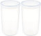 LocknLock Round 1.9ltr Food Storage Containers with Lids - Airtight & Watertight, Microwave & Dishwasher Safe Food Containers with Twist Lids (127 x 206mm) (Pack of 2)