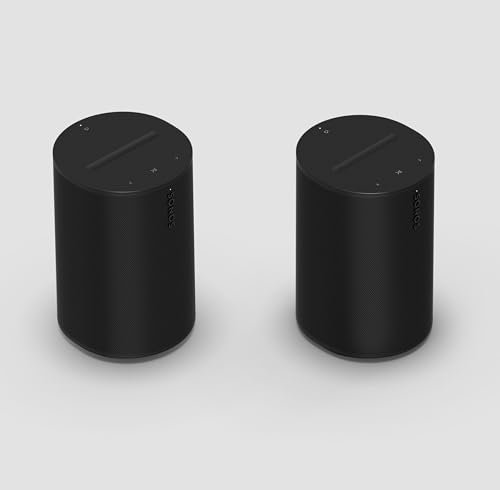 Sonos Coppia 100, smart speaker altoparlante Wi-Fi, Bluetooth e Line-in 3,5mm, Alexa integrata e Air Play 2, Trueplay, Bianco (Nero)