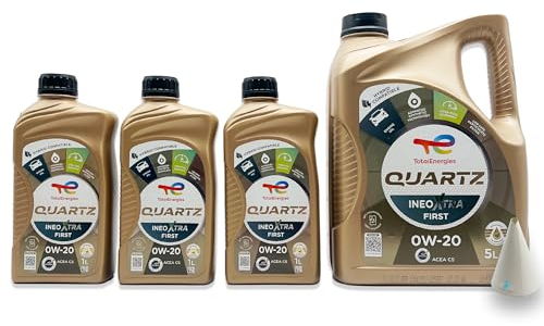 8 L Total Quartz Ineo Xtra First 0W-20 | kompatibel mit Opel/Vauxhall OV 040 1547 - A20 | PSA B71 2010 | 8 Liter | Motoröl | Motorenöl | mit Trichter | weitere Empfehlungen siehe Artikelbeschreibung