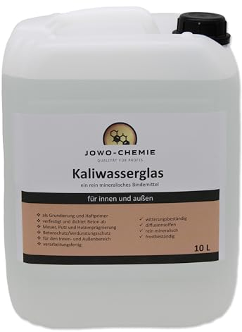 JOWO-CHEMIE Kaliwasserglas (10L) Kaliumsilikat-Lösung Bindemittel Grundierung Imprägnierung (10 Liters)