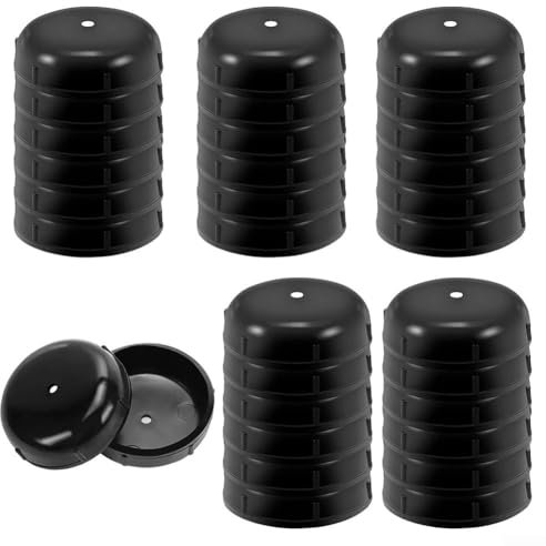 HEBEOT Terrassenmöbelfüße für schmiedeeiserne Terrassentische, Stühle, Schaukelstühle, Outdoor-Tische, Stühle, 38 mm (schwarz), 32 Stück