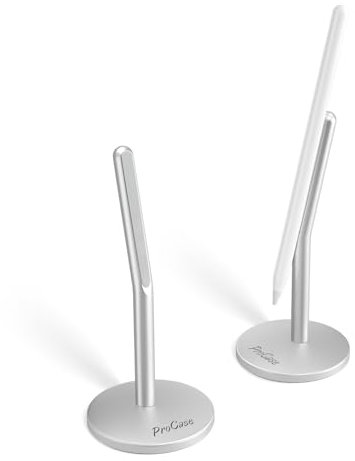 ProCase Apple Pencil Holder , magnetischer vertikaler Ständer kompatibel mit Apple Pencil 2. Generation, Apple Pencil Halter- Silber