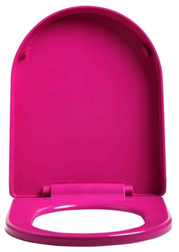Tapa de Inodoro con Asiento de Inodoro de Cierre Lento, Tapa WC, Asiento WC, Asiento de Tapa WC, Asiento de Inodoro, Tapadera WC Extraíble(Rose Red)
