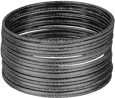 JJDreams 17 Stück Schwarze Plattiert Stacking Bangles, Chunky Armreif, für Jubiläen, Geburtstage oder Besondere Anlässe