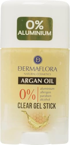 Dermaflora Argan Oil Gel Stick Deodorant 50ml – Aluminium-Free & Paraben-Free – With Argan Oil, Honey & Aloe Vera – Everyday Odour Protection