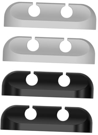 jojofuny 4pcs Mini Silicone Cord Organizers Data Line Holders for Earphone Keyboard Mouse Cables Cable Management Grey