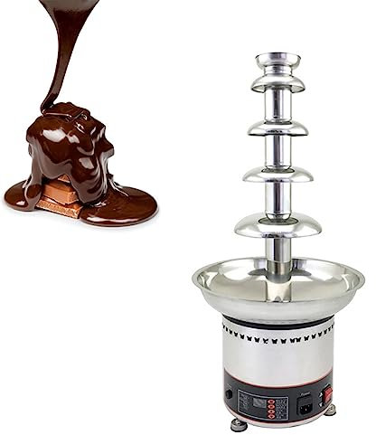 Commercial Chocolate Fountain Cheese Heated Melting Machine, 4/5/6/7 Tiers Chocolate Fondue Fountain Machine, 30℃~110℃ Temperature Adjustable, for Cooking Household Wedding Birthday Christmas ( 7)