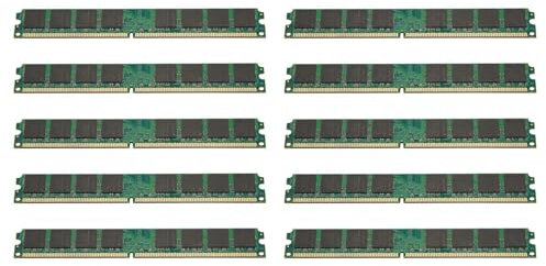 Rfeeuubft 10X Memoria RAM DDR2 de 2GB 1.8V 800Mhz PC2 6400 PC Ram Memoria para Computadora de Escritorio Memoria DIMM 240Pins