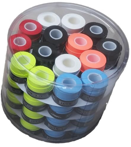 Still in Black Sticky sur Grip Tennis Adulte Unisexe, Noir,Blanc,Rouge,Rose,Jaune,Bleu,Gris,Orange, Normal