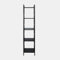 OHS Narrow Shelving Unit with 5 Tiers, Office Living Room Storage Industrial Bookcase Tall Thin Shallow Shelves for Bedroom Bathrooms Metal Framing Shelves, Black - 140 x 30 x 24cm