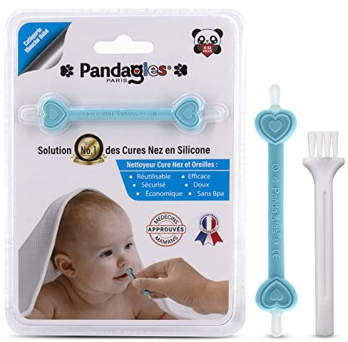 Nettoyeur Nasale Cure Nez et Oreilles Bébé – Compatible Mouche bébé Aspirateur Nasal Nourrisson – Mouche Nez – Sérum Physiologique – Pince de Nettoyage du Nez – Déboucheurs Oreilles (Bleu)