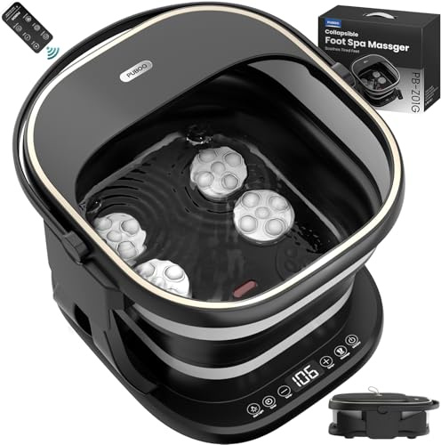 Puboo Collapsible Electric Foot Spa Bath Massager with Heat