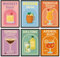 Eroionet 6er Set Malen nach Zahlen für Erwachsene – Cocktail-Motive DIY Ölgemälde auf Leinwand mit Pinseln & Acrylfarben, Ohne Rahmen (20x30 cm), Einzeln verpackt, für Home Deko