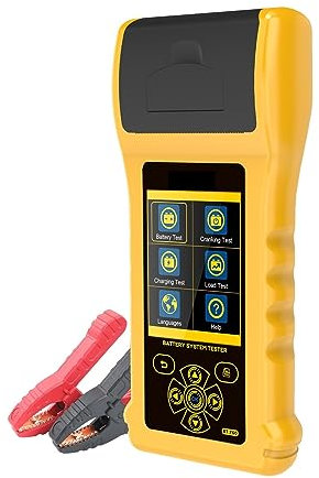 EDEDE Tester Batteria Tester Batteria for Auto BT760 con Stampante Termica Veicolo Auto Multi-Lingue Batteria all'avviamento Test di carico Massimo di Ricarica