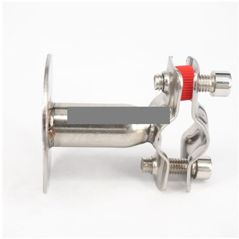 12mm 304 Stainless Steel Pipe Clamp Clip Support Bracket with Base Plate Pole Length 45mm