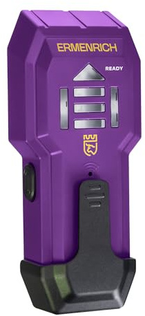 Ermenrich Ping SA20 Scanner für Wände, professioneller Metalldetektor aus Holz, akustischer Alarm, automatische Kalibrierung, ABS-Gehäuse, robust, automatische Abschaltung, kompakte Batterie für