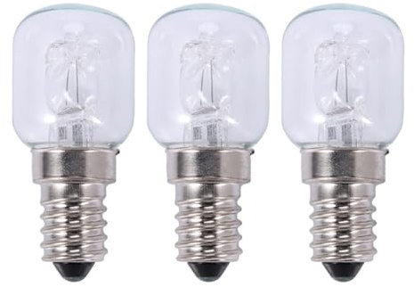 3X E14 High Temperature Bulb 500 Degrees 25W Halogen Bubble Oven Bulb E14 250V 25W Quartz Bulb