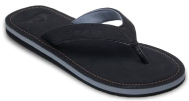 Quiksilver Molokai Herren Nubukleder Zehentrenner, schwarz 1, 46 EU