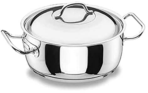 Lacor - 72024 - Cacerola con Tapa Profesional 24 cm Inox