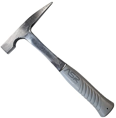 ASR Outdoor 20oz Rock Pick Mining Hammer, 11-inch Pointed Tip Geology Tool for Gold Prospecting Equipment and Rockhounding