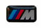 BMW M-Logo-Aufkleber, Schwarz, Metall, Acryl, Vinyl, Chrom, ABS, PVC, Universal, Auto, Front, Emblem