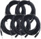 5er Set Pronomic XFJ-20 XLR zu Klinke Kabel (unsymmetrisches Mikrofonkabel, Länge 20m, säure- und ölfest, Spannzangen-Zugentlastung) schwarz