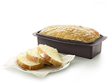 Lékué Molde silicona platino para Hacer Pan Molde casero, Silicona, marrón, 25 cm