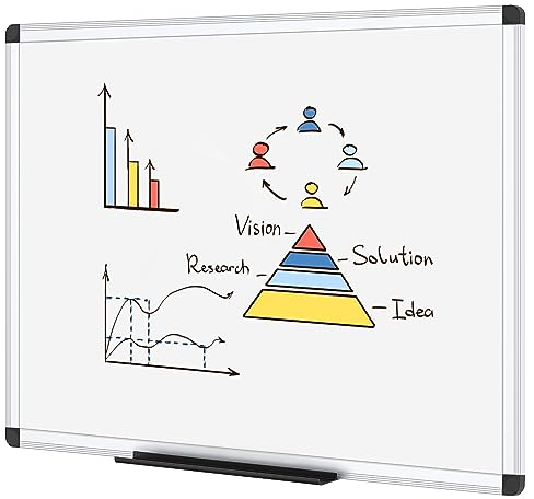 VIZ-PRO Whiteboard - mit Alurahmen, nicht magnetisch - 90 x 60 cm